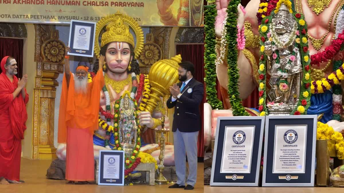 2 ಗಿನ್ನಿಸ್ ವಿಶ್ವ ದಾಖಲೆ ಮುಡಿಗೆರಿಸಿಕೊಂಡ  “ಮೈಸೂರಿನ  ಗಣಪತಿ ಸಚ್ಚಿದಾನಂದ ಆಶ್ರಮ”