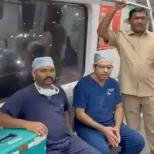 ಹೈದರಾಬಾದ್ ಮೆಟ್ರೋದಲ್ಲಿ ಹೃದಯ ರವಾನೆ, ಕನ್ನಡಿಗ ವೈದ್ಯನ ನೇತೃತ್ವ.