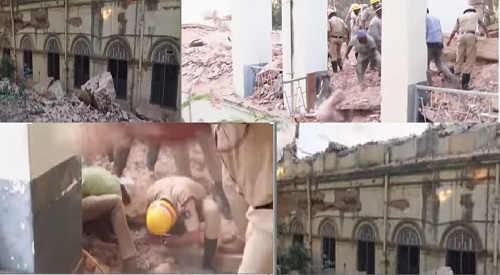 ಶಿಥಿಲಗೊಂಡ ಮೈಸೂರಿನ ಪಾರಂಪರಿಕ ಮಹಾರಾಣಿ ಕಾಲೇಜು ಕಟ್ಟಡ ಕುಸಿತ : ಅವಶೇಷಗಳಡಿ ಸಿಲುಕಿದ ಕಾರ್ಮಿಕ.