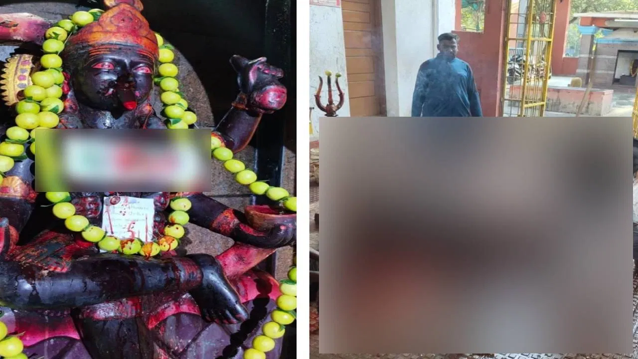 ಶಕ್ತಿ ದೇವತೆ ಮುಂದೆ ಪ್ರಾಣಿ ಬ* ; ಸ್ನೇಹಮಯಿ ಫೋಟೋಗೆ ರ* ಅರ್ಪಣೆ.