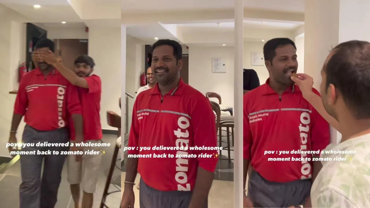 ಫುಡ್ ಡೆಲಿವರಿ ವ್ಯಕ್ತಿಯ ಹುಟ್ಟು ಹಬ್ಬ ಆಚರಿಸಿದ ಫುಡ್ ಆರ್ಡರ್ ಮಾಡಿದ ಮನೆ ಮಂದಿ….