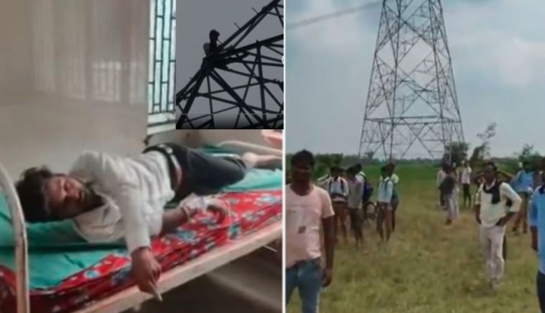 ಕರೆಂಟ್ ಟವರ್ ಏರಿ ಹೈಡ್ರಾಮಾ: ಪತ್ನಿಯ ತಂಗಿ ಜೊತೆ ಮದುವೆ ಮಾಡಲು ಒತ್ತಾಯಿಸಿದ ವ್ಯಕ್ತಿ.