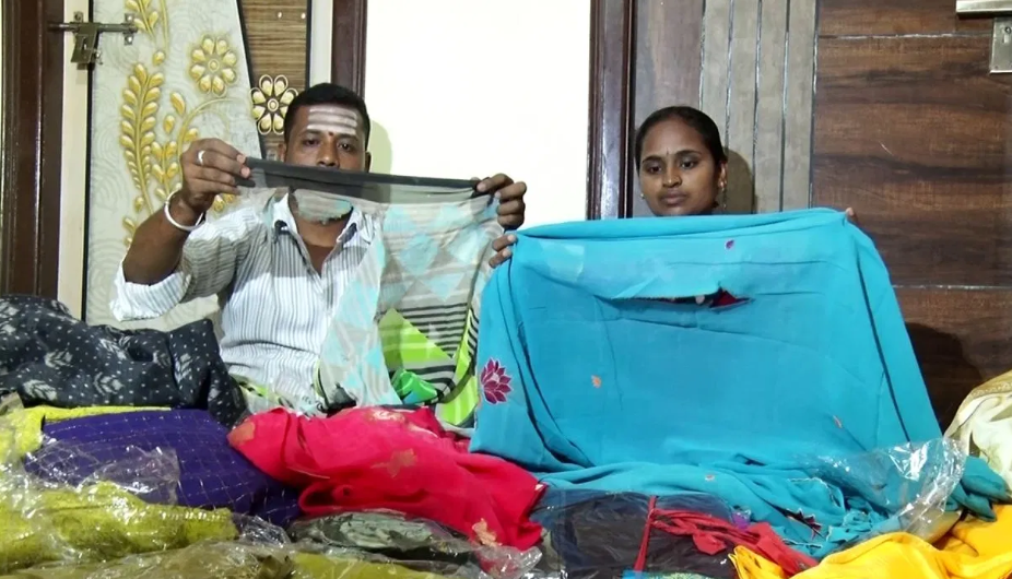 ಗಣೇಶ ಹಬ್ಬಕ್ಕೆ ಹೊಸ ವ್ಯಾಪಾರ ಆರಂಭಿಸಬಿಸಲು ಜಾಹಿರಾತು ನಂಬಿ ಸೀರೆ ಆರ್ಡ್​ರ್ ಮಾಡಿದ್ದ ದಂಪತಿಗೆ ಮೊಸ