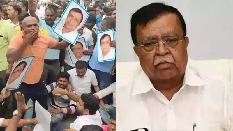 ಕೆ.ಎನ್.ರಾಜಣ್ಣ ವಜಾ ಖಂಡಿಸಿ ಬೆಂಬಲಿಗರ ಆಕ್ರೋಶ : ಮಧುಗಿರಿ ಬಂದ್ !