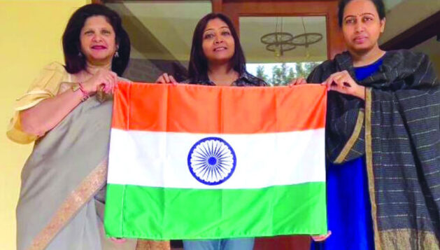 ಪ್ಲಾಸ್ಟಿಕ್‌ ಮರುಬಳಕೆಯಿಂದ ತಯಾರಾದ ತ್ರಿವರ್ಣಧ್ವಜ.