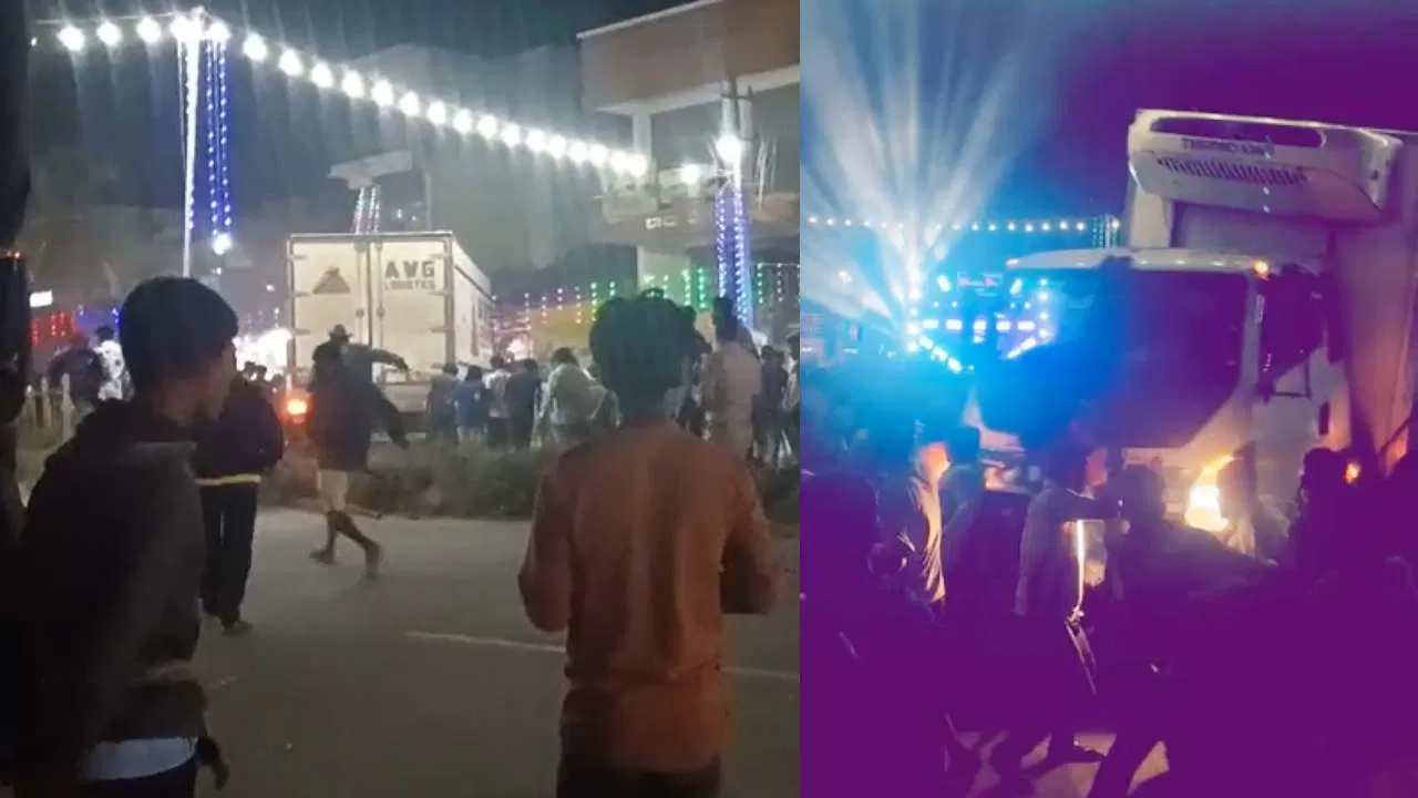 ಸಾವಿರಾರು ಜನರಿದ್ದ ಗಣೇಶ ಮೆರವಣಿಗೆಗೆ ಯಮನಂತೆ ನುಗ್ಗಿದ ಟ್ರಕ್