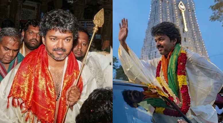 ಗೆಲುವಿಗಾಗಿ ‘ದಳಪತಿ’ ಪ್ರಾರ್ಥನೆ: ತಿರುಚೆಂಡೂರು ಮುರುಗನ್ ದೇವಸ್ಥಾನಕ್ಕೆ ನಟ ವಿಜಯ್ ಭೇಟಿ.